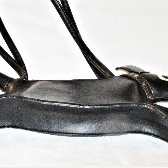 FRANKIE & JOHNNY RUNNING BLACK DOG HANDBAG - Picture 5 of 6